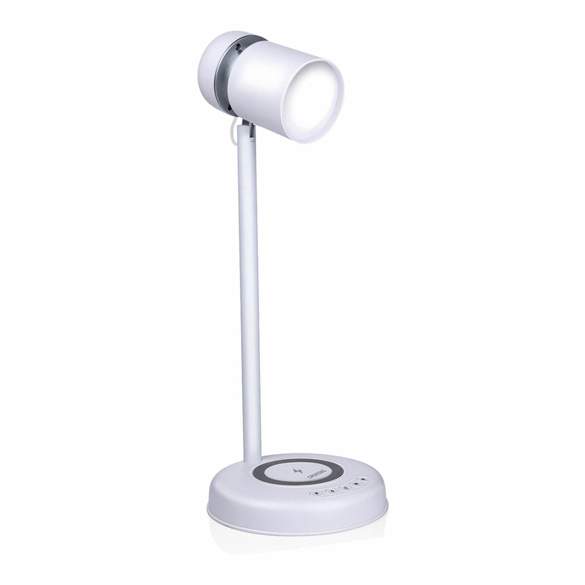 Lampada LED con Altoparlante e Caricabatterie Senza Fili Grundig Bianco Ø 12 x 34 cm Plastica 3 in 1