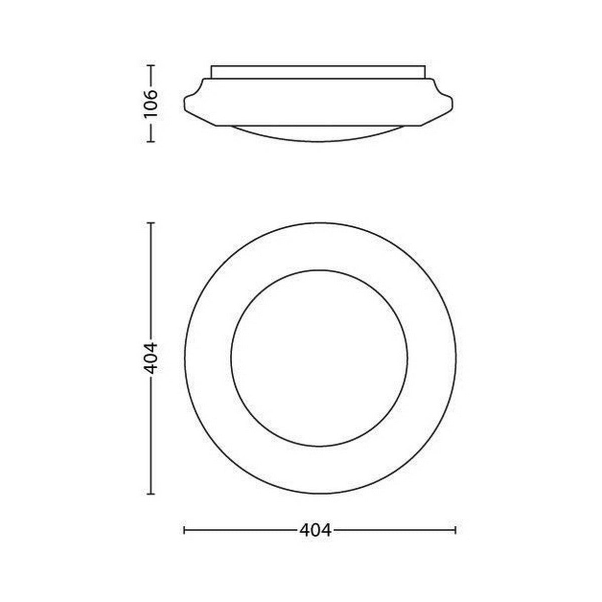 Lampadario LED Philips Cinnabar Bianco Plastica (40,4 x 10,6 cm) 20 W