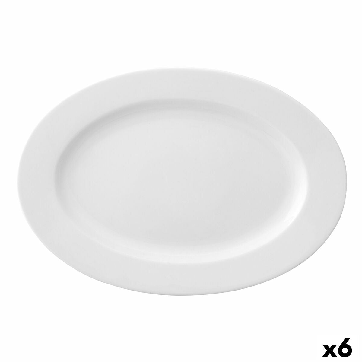 Piatto da pranzo Ariane Prime Ovale Bianco Ceramica 38 x 25 cm (6 Unità)