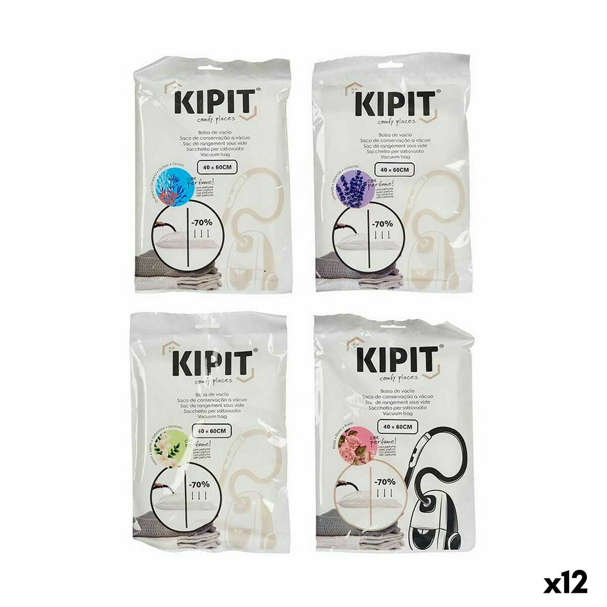 Sacchetti sottovuoto Trasparente Plastica 40 x 60 cm (12 Unità)