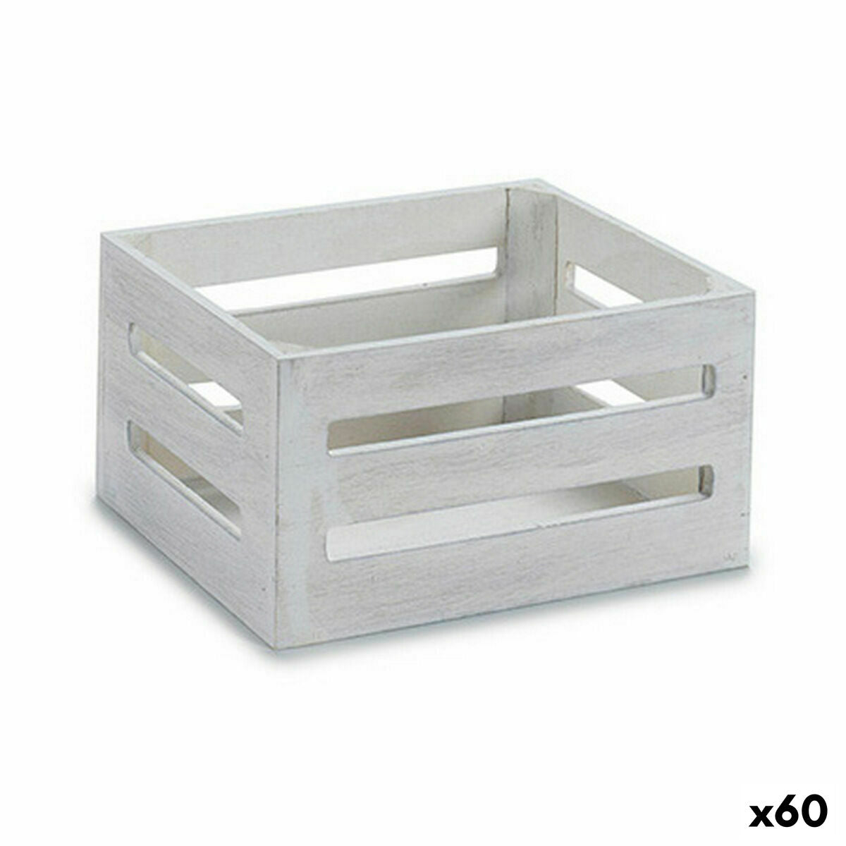 Scatola Decorativa Bianco Legno 16 x 8 x 11 cm (60 Unità)