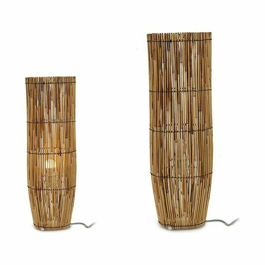 Lampada da Terra Naturale Bambù 21,5 x 62 x 21,5 cm (2 Unità)