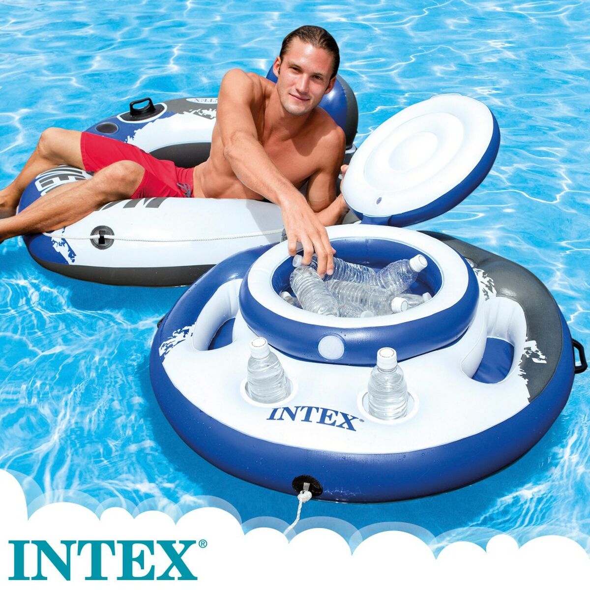 Frigorifero Gonfiabile Galleggiante Intex Mega Chill 89 x 35 x 89 cm (6 Unità)