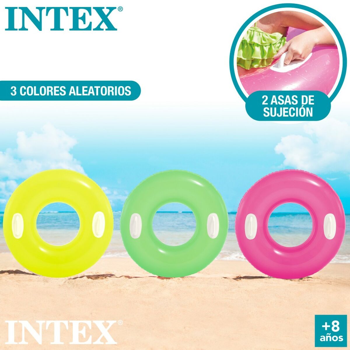 Salvagente Gonfiabile Donut Intex 76 x 15 x 76 cm (24 Unità)