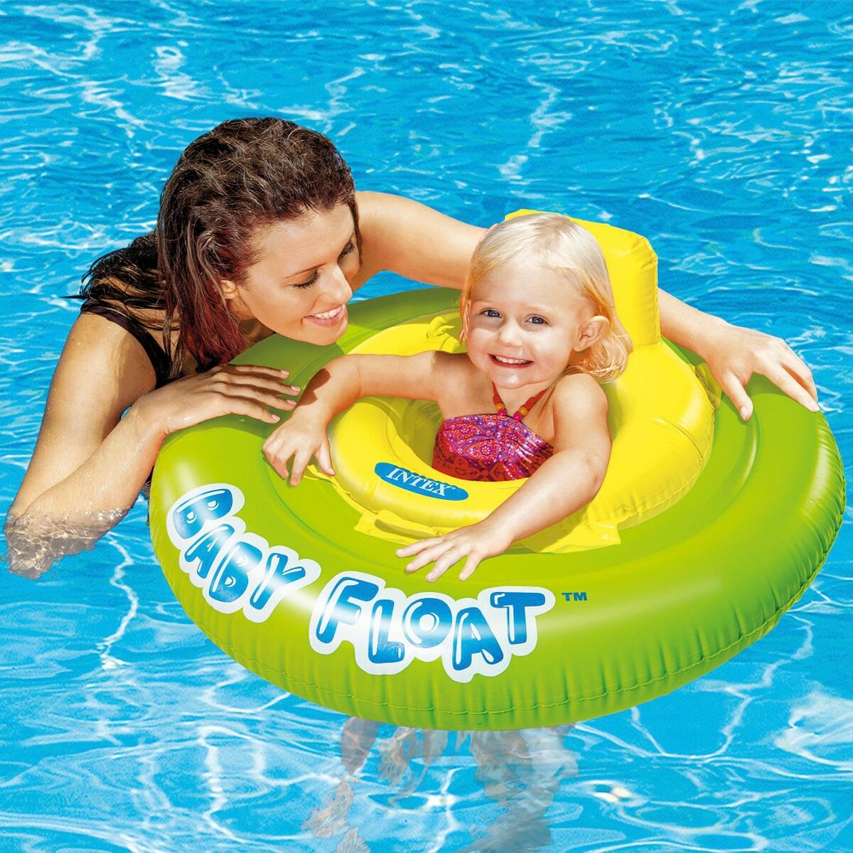 Galleggiante per bambini Intex Giallo Verde Ø 76 cm (12 Unità)