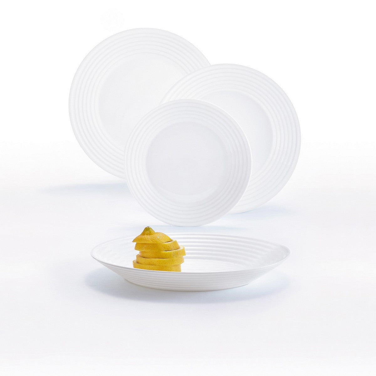 Set di Stoviglie Luminarc Harena Bianco Vetro 18 Pezzi