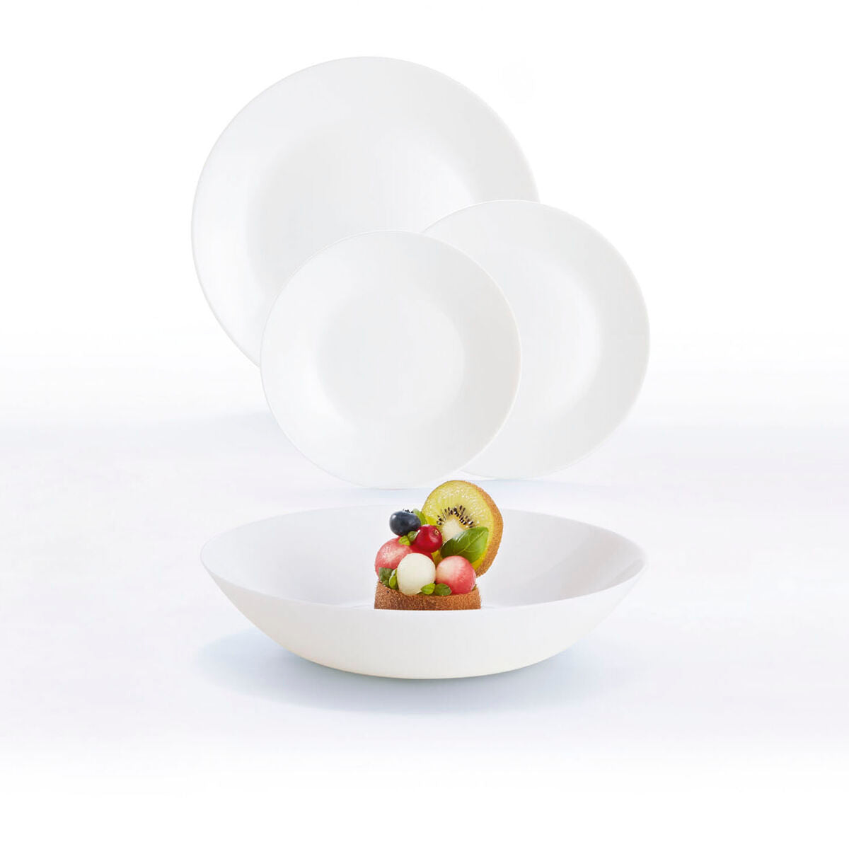 Set di Stoviglie Luminarc Zelie Bianco Vetro 18 Pezzi