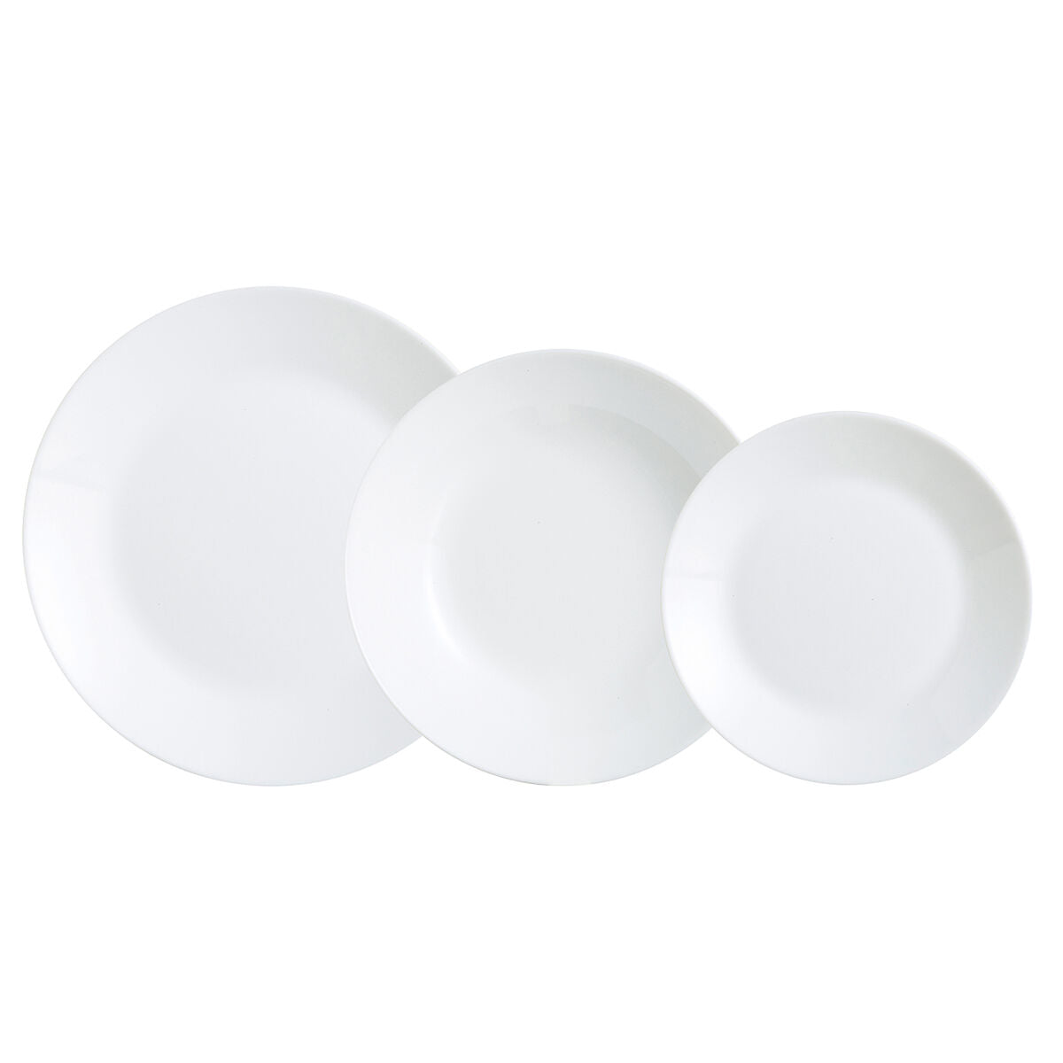Set di Stoviglie Luminarc Zelie Bianco Vetro 18 Pezzi