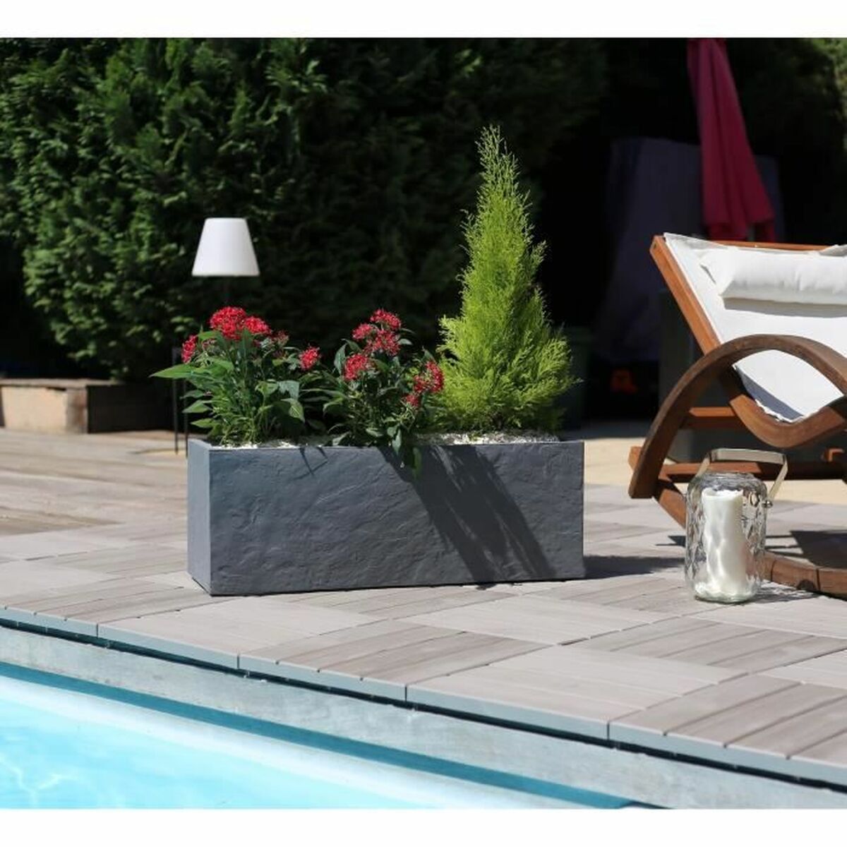 Vaso EDA   Nero Antracite 79,5 x 29,5 x 29,5 cm
