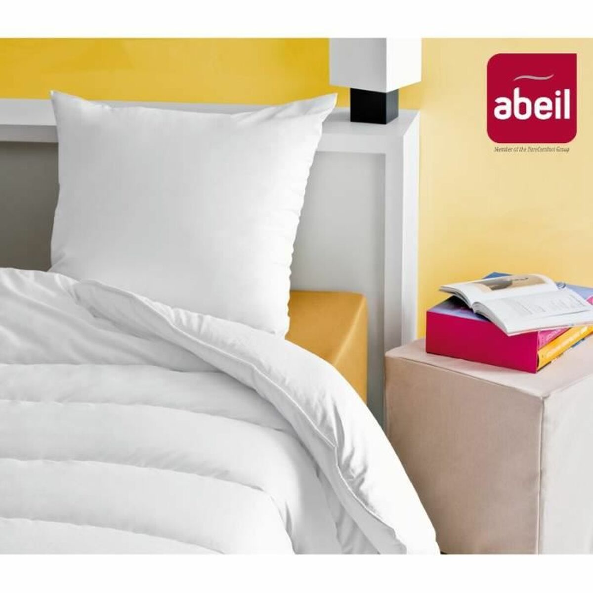 Cuscino Abeil Bianco 60 x 60 cm (2 Unità)