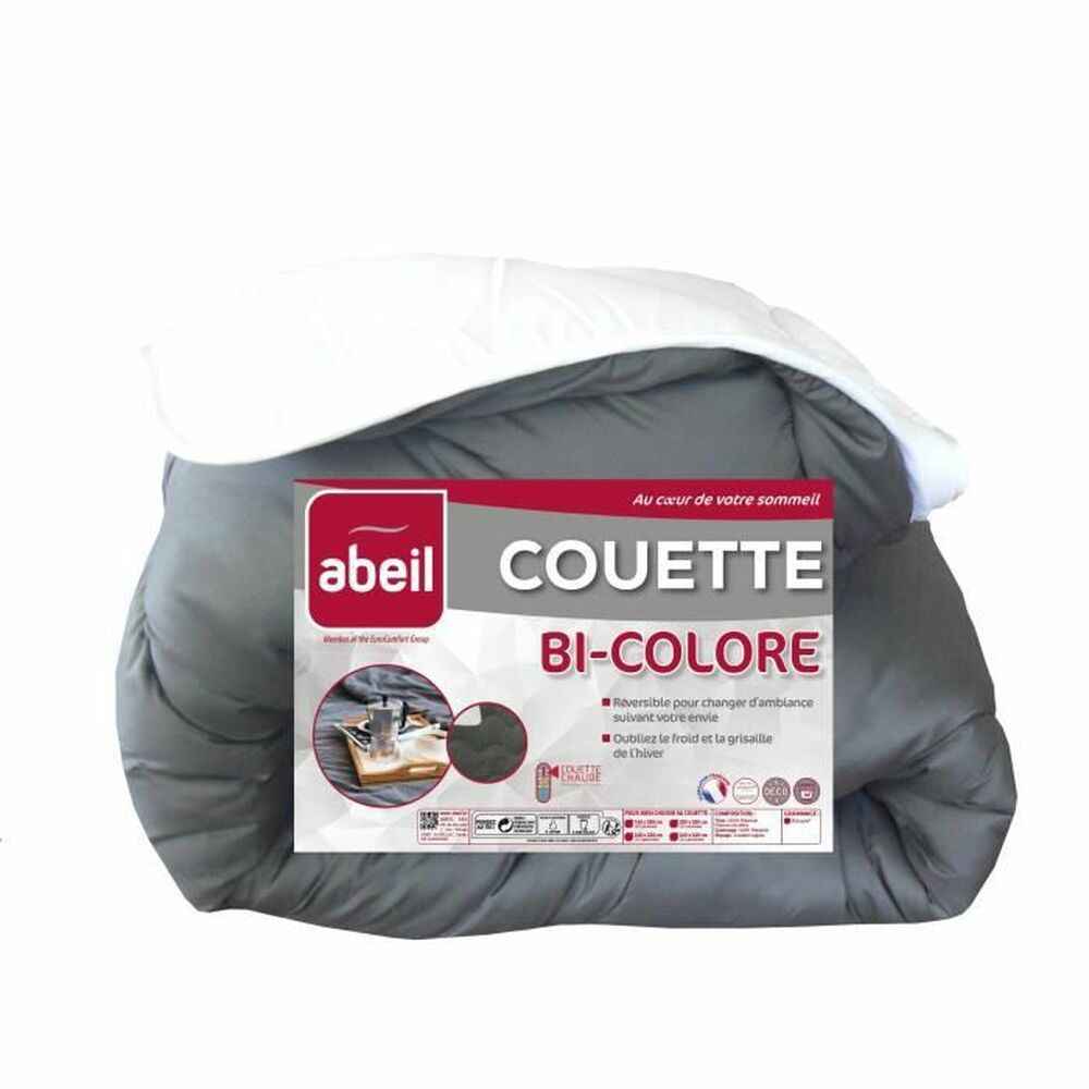 Piumino Letto Abeil Grigio Bianco 200 x 200 cm