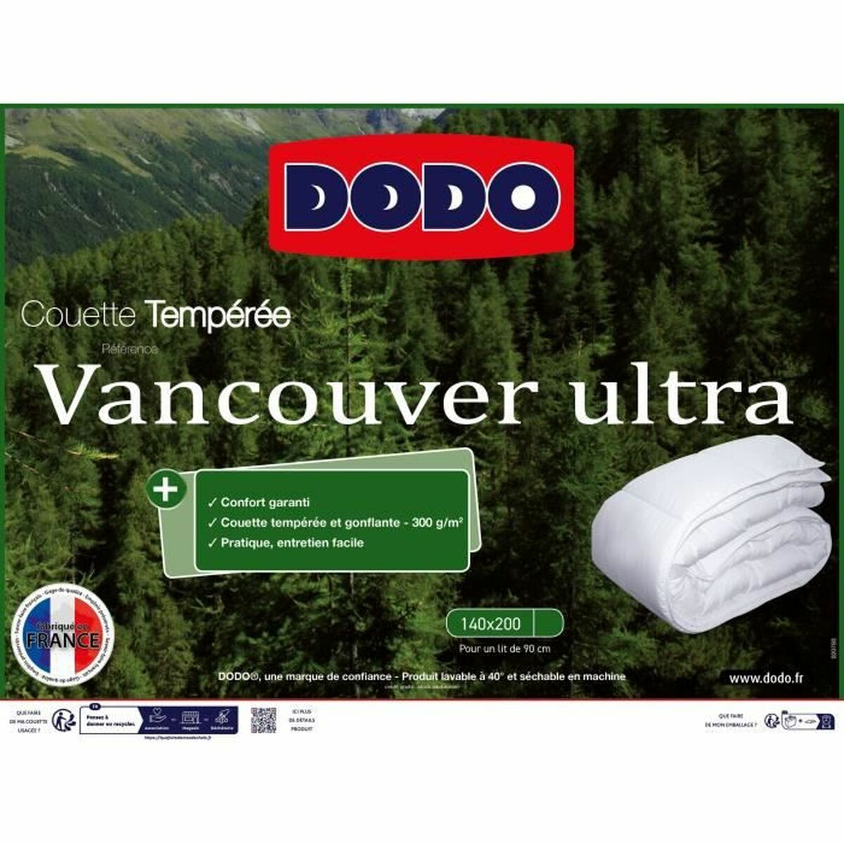 Piumino Letto DODO  Vancouver 140 x 200 cm