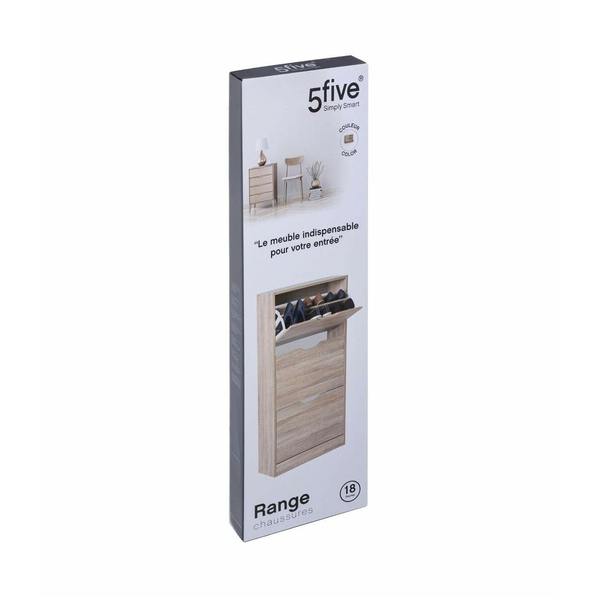 Scarpiera 5five Naturale Legno (115 x 60 x 24 cm)