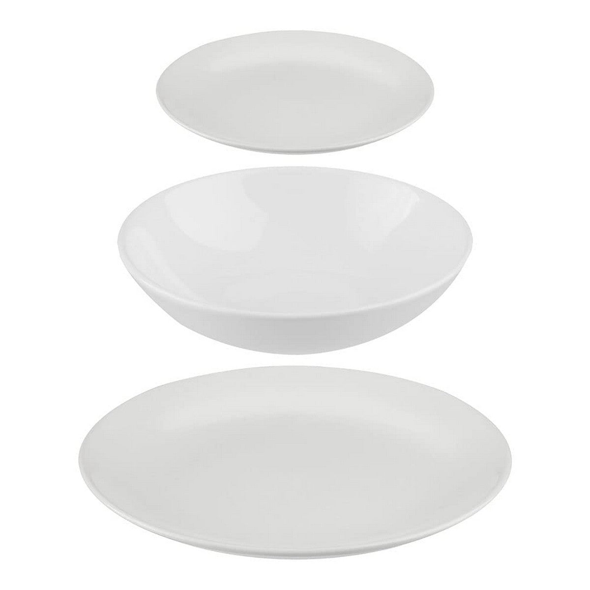 Servizio di Piatti Secret de Gourmet Ceramica Bianco (18 Pezzi)