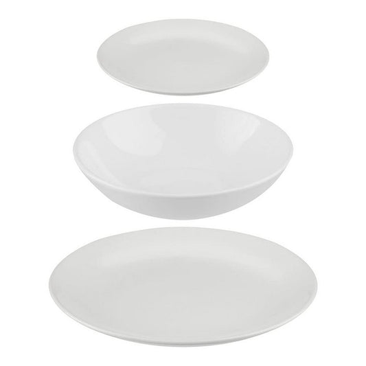 Servizio di Piatti Secret de Gourmet Ceramica Bianco (18 Pezzi)