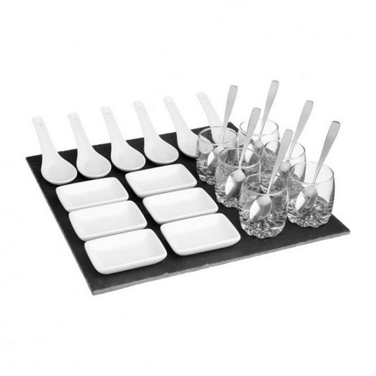 Set da Aperitivo Secret de Gourmet Nero Lavagna (30 x 30 cm)