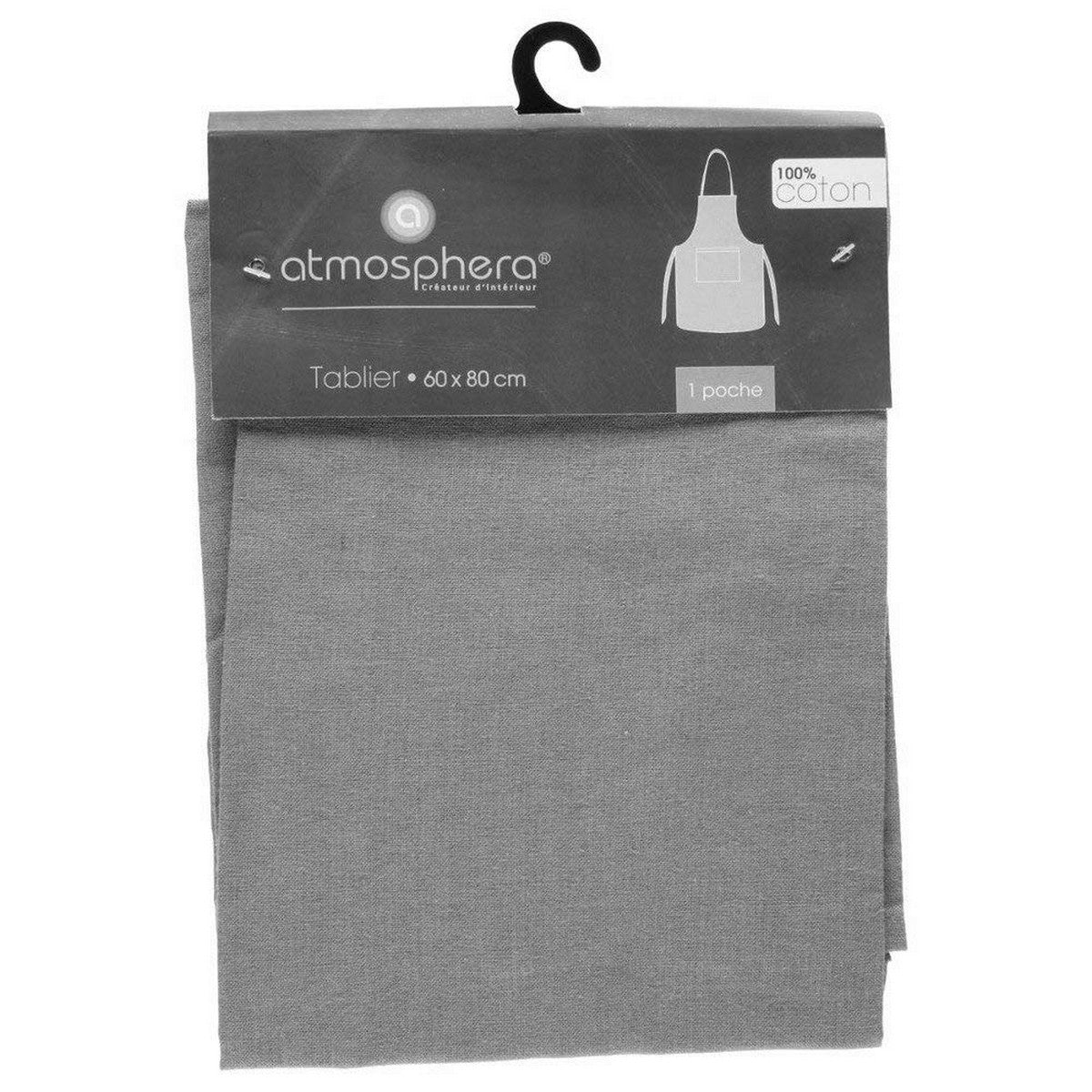 Grembiule con Tasca Atmosphera Cotone Grigio chiaro 60 x 80 cm