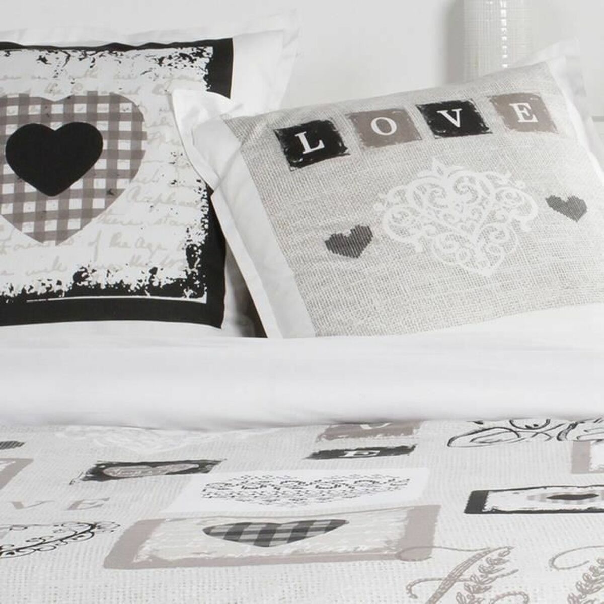 Set di Lenzuola TODAY Cuori Bianco (240 x 260 cm)