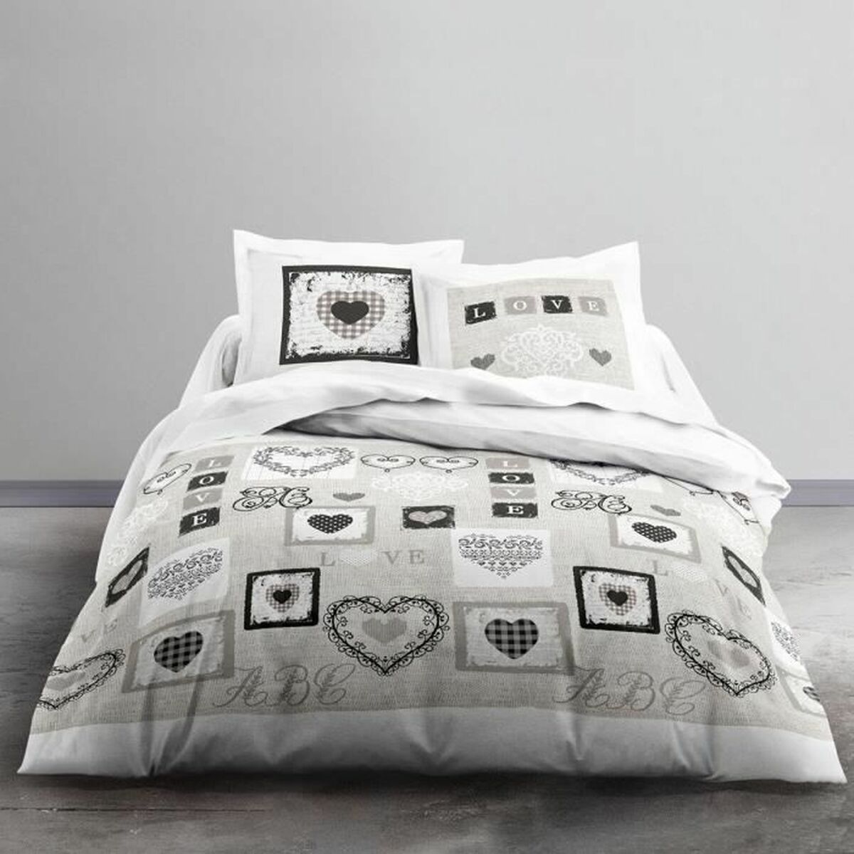 Set di Lenzuola TODAY Cuori Bianco (240 x 260 cm)