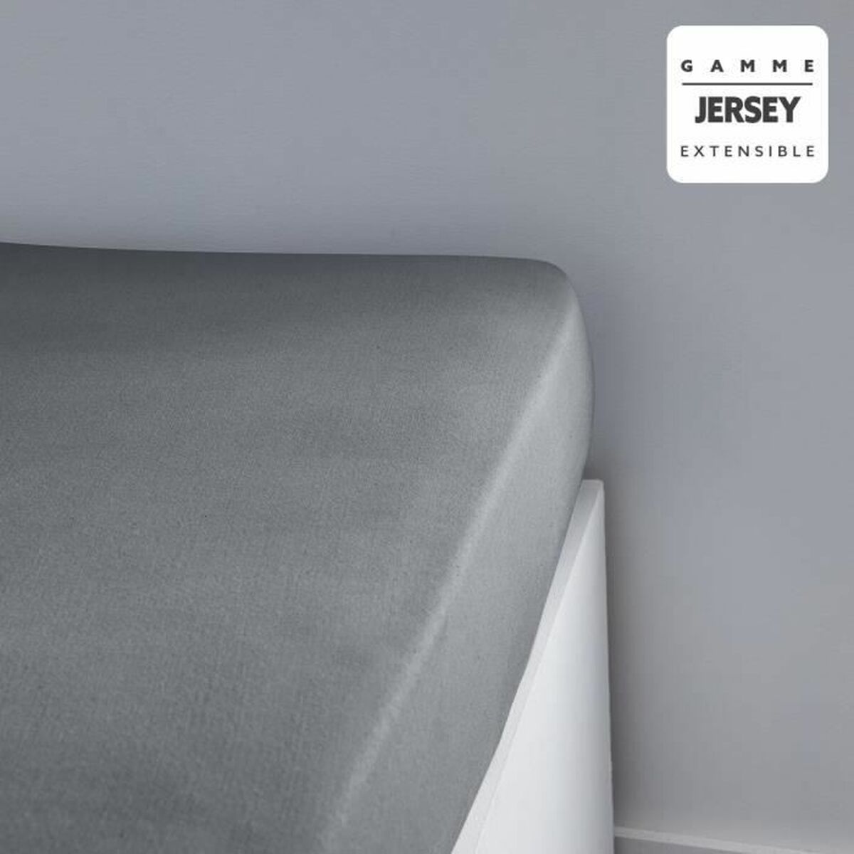 Lenzuolo con angoli aderenti TODAY Jersey Grigio chiaro 90 x 190 cm