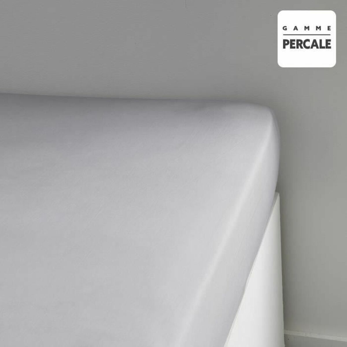 Lenzuolo con angoli aderenti TODAY Percale Grigio chiaro 140 x 200 cm