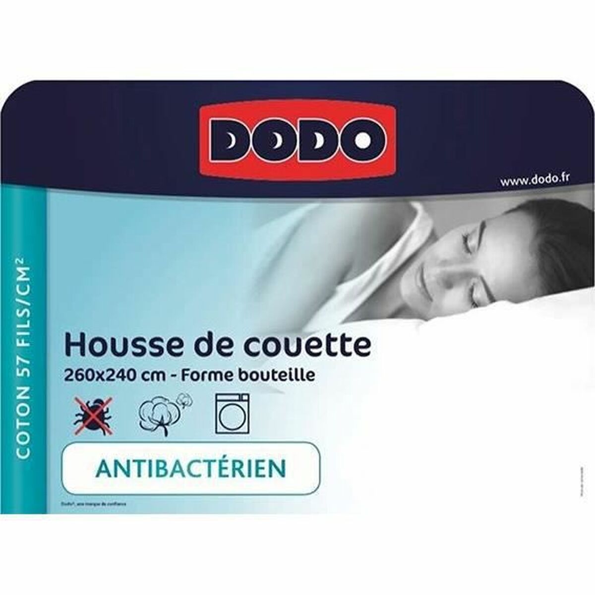 Copripiumino DODO Antibatterico Bianco 260 x 240 cm