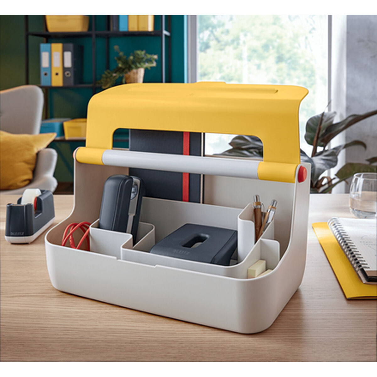 Scatole Portaoggetti Leitz Cosy Maniglia per il trasporto Giallo ABS (21,4 x 19,6 x 36,7 cm)