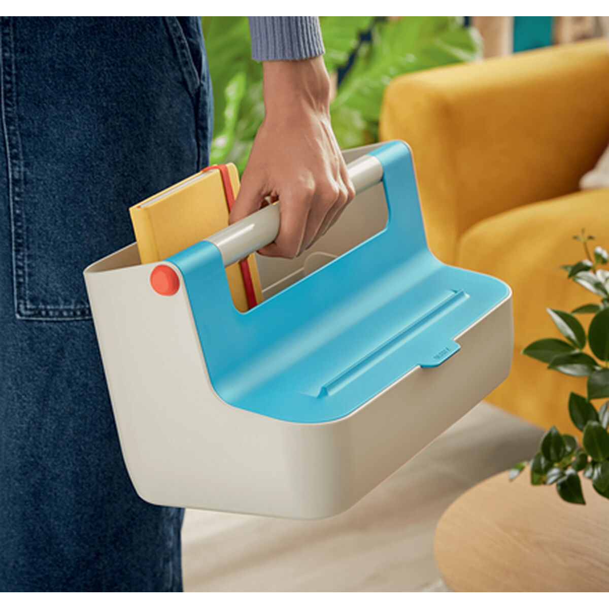 Scatole Portaoggetti Leitz Cosy Maniglia per il trasporto Azzurro ABS (21,4 x 19,6 x 36,7 cm)
