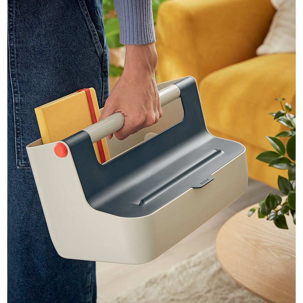Scatole Portaoggetti Leitz Cosy Maniglia per il trasporto Grigio ABS (21,4 x 19,6 x 36,7 cm)