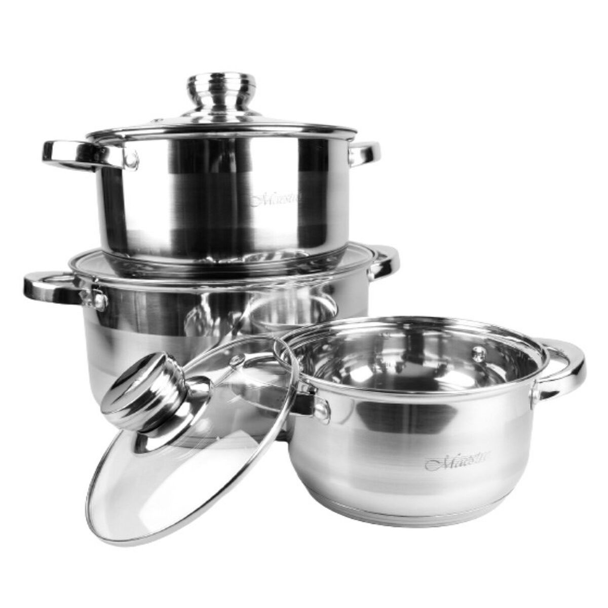 Casseruole Feel Maestro MR-2220-6L Argentato Acciaio 6 Pezzi