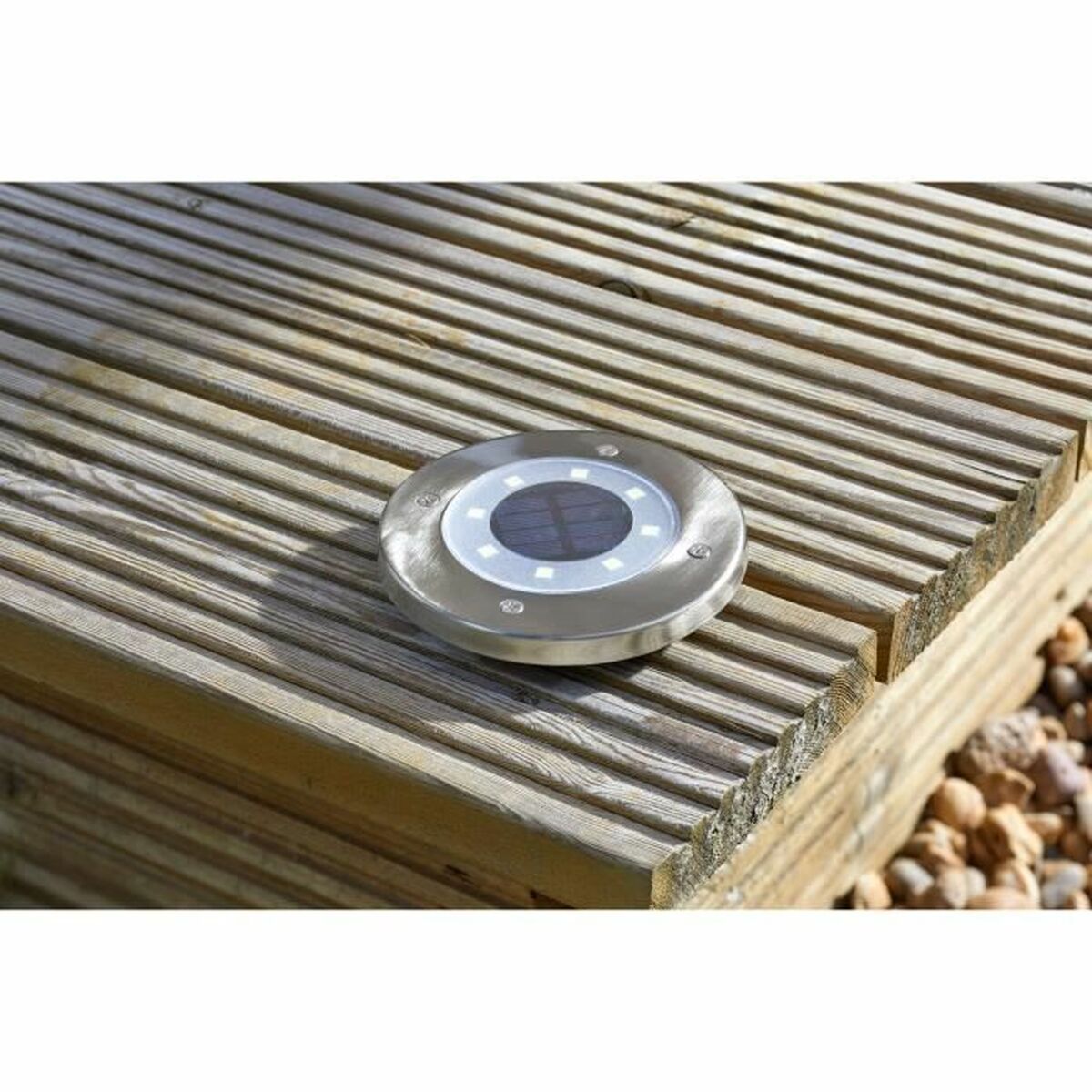 Faretto Solare Smart Garden Terreno Nero Alluminio (4 Unità)