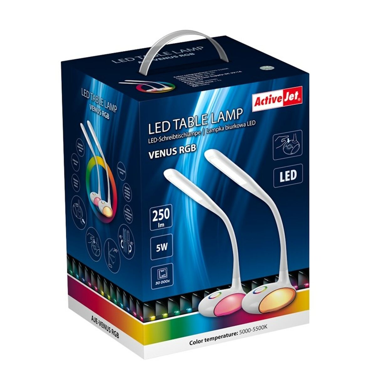Lampada da tavolo Activejet AJE-VENUS RGB Bianco Plastica 5 W 16 x 5 x 16 cm