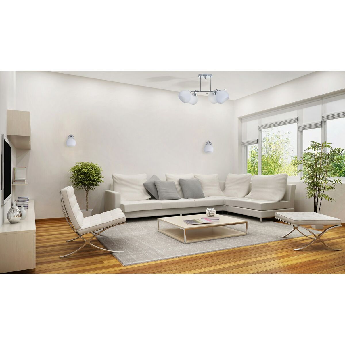 Applique da Parete Activejet AJE-IRMA 1P Bianco Argentato Metallo 40 W 13 x 17,5 x 24,5 cm