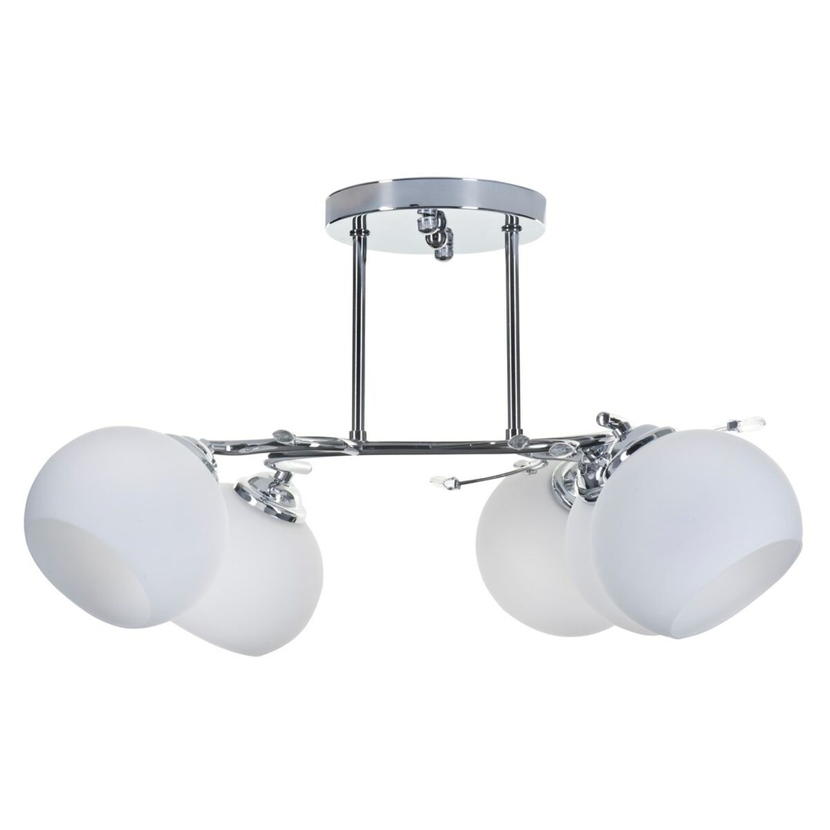 Lampadario Activejet AJE-IRMA 5P Bianco Nero Argentato Metallo 40 W 50,9 x 28 x 46 cm