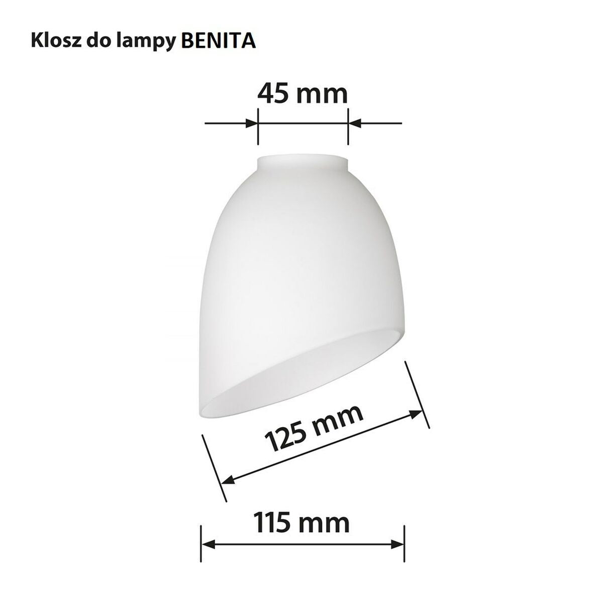 Paralume Activejet Nikita Bianco Vetro 26 x 12 x 12,5 cm