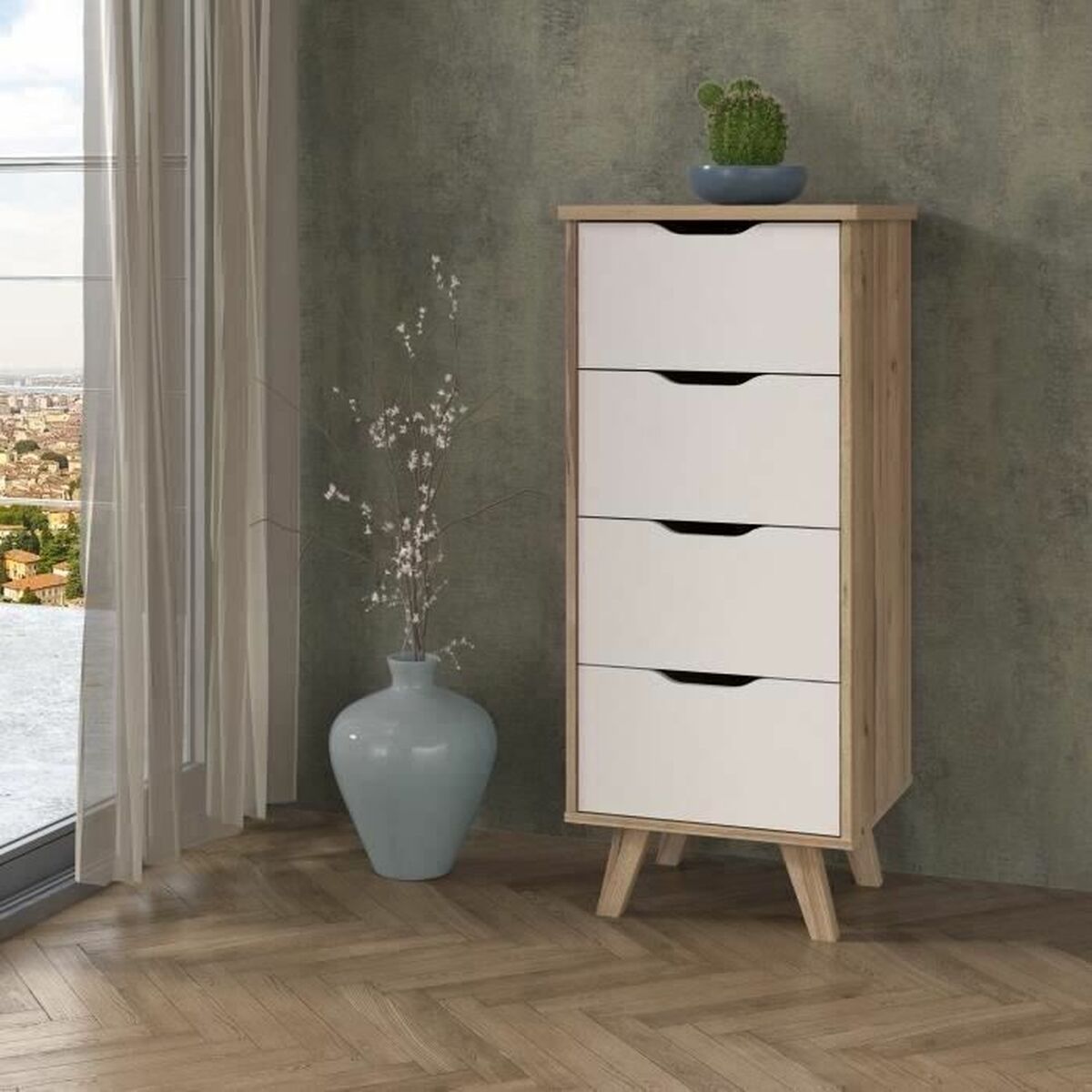 Cassettiera Vankka Rovere (45 x 42 x 108 cm)