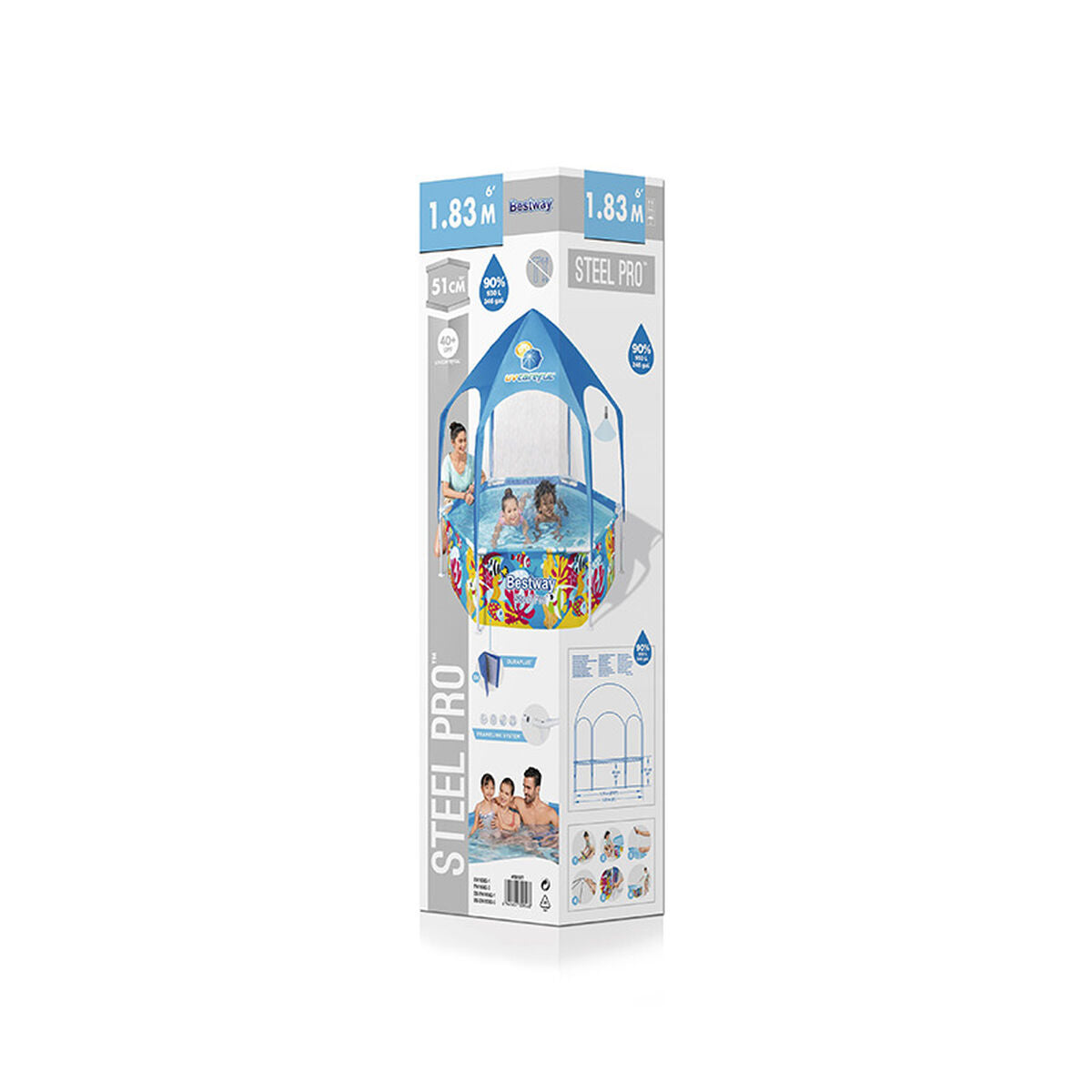 Piscina per bambini Bestway 185 x 51 cm 930 L