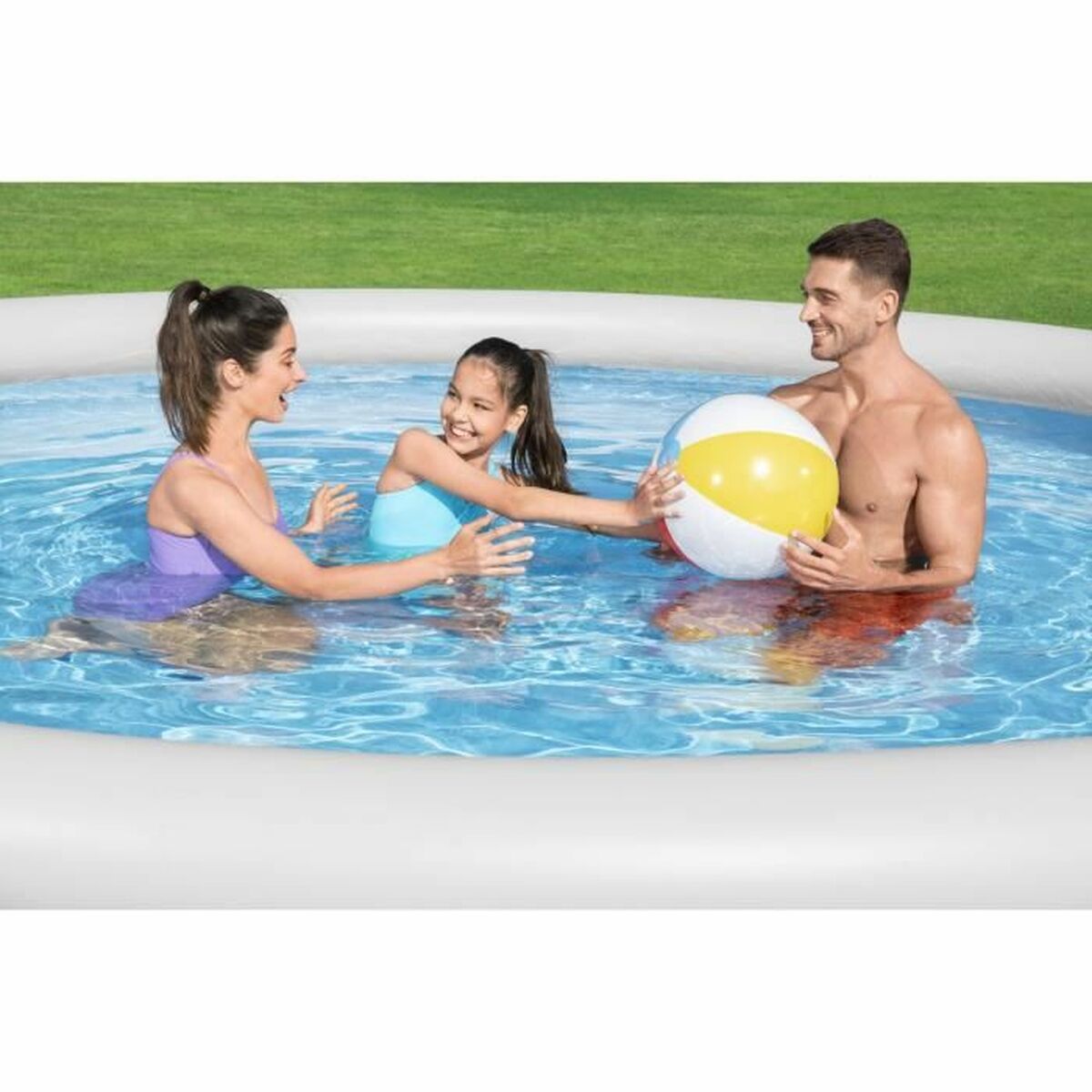 Piscina Gonfiabile Bestway 457 x 84 cm Grigio 9677 L