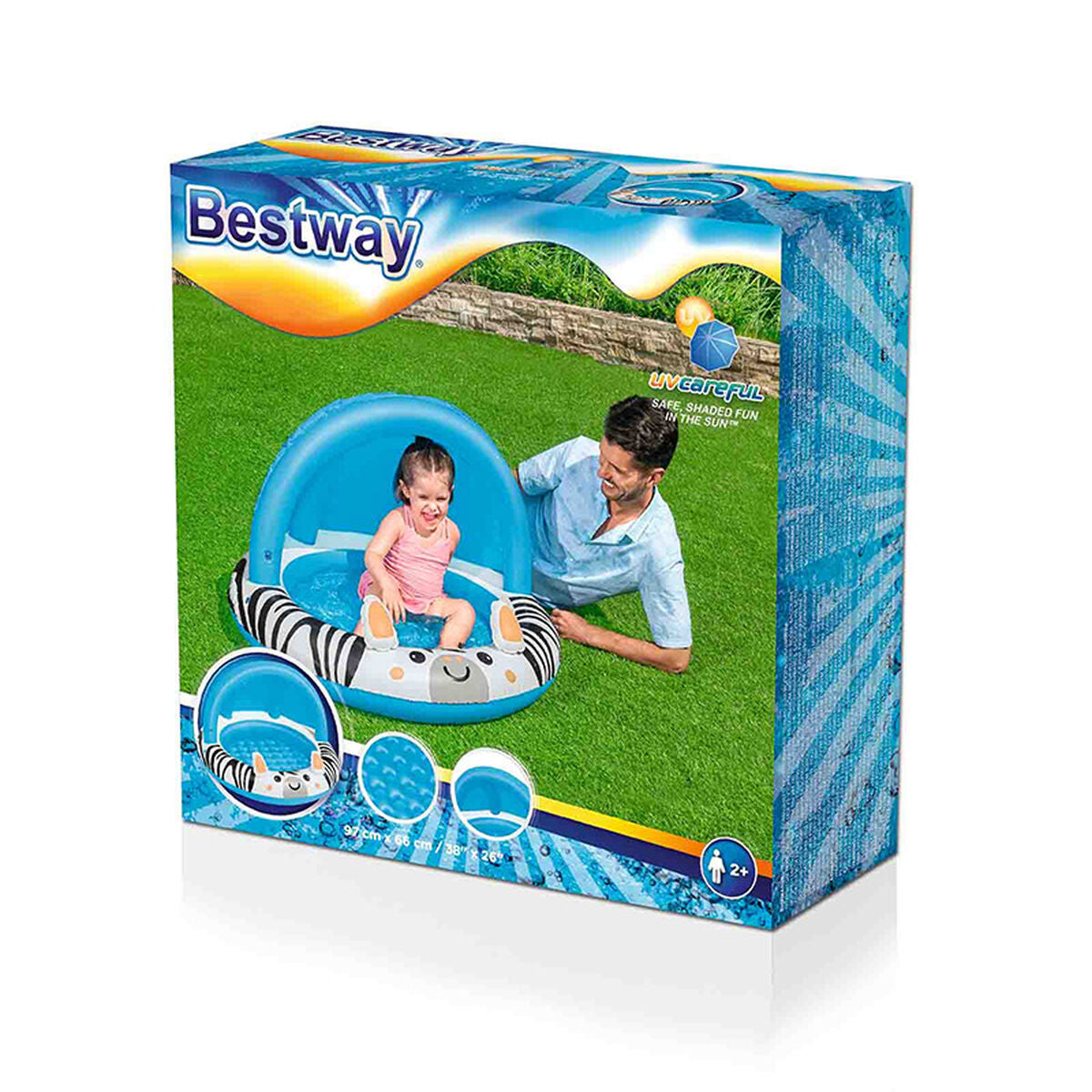 Piscina Gonfiabile per Bambini Bestway Zebra 97 x 66 cm