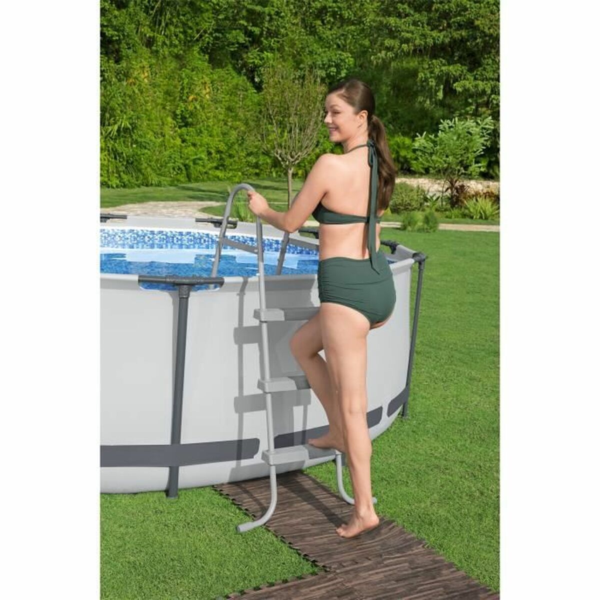 Pavimentazione protettiva per piscine rimovibili Bestway Legno 50 x 50 cm