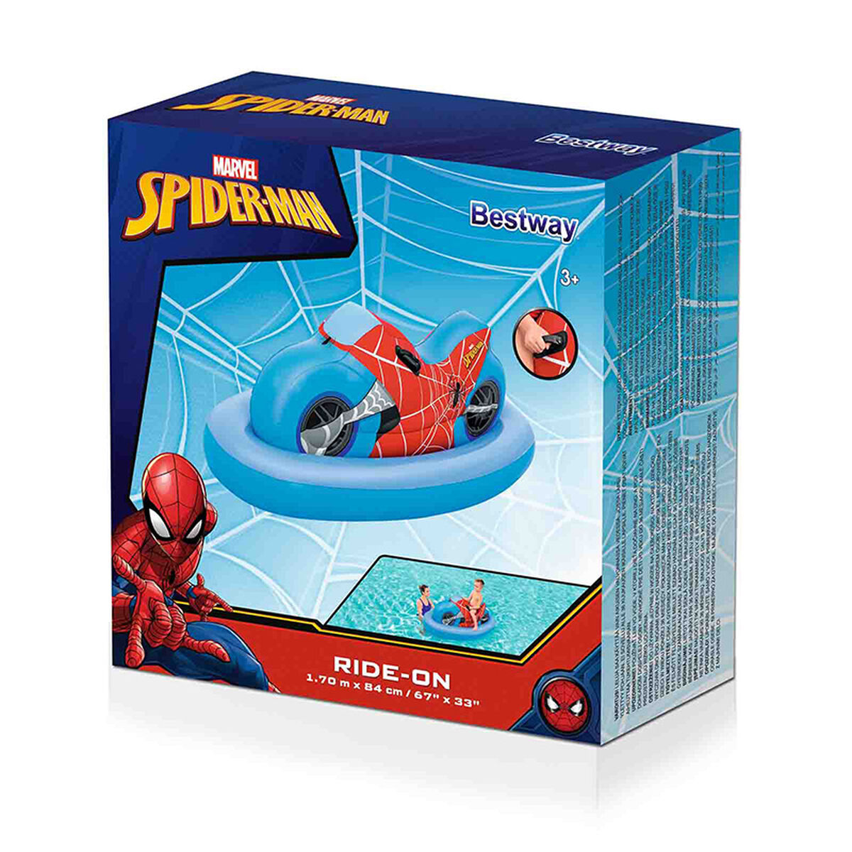 Salvagente Gonfiabile Bestway Moto Spiderman 170 x 84 cm