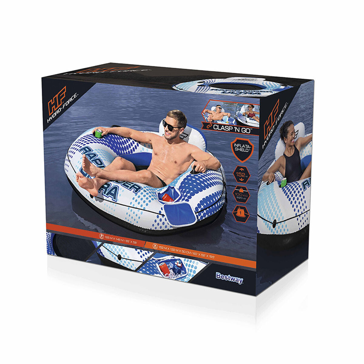 Ruota Gonfiabile Bestway Rapid Rider 165 x 148 cm Bianco