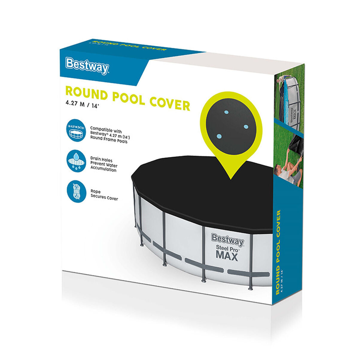 Copertura per piscina Bestway Ø 427 cm Nero