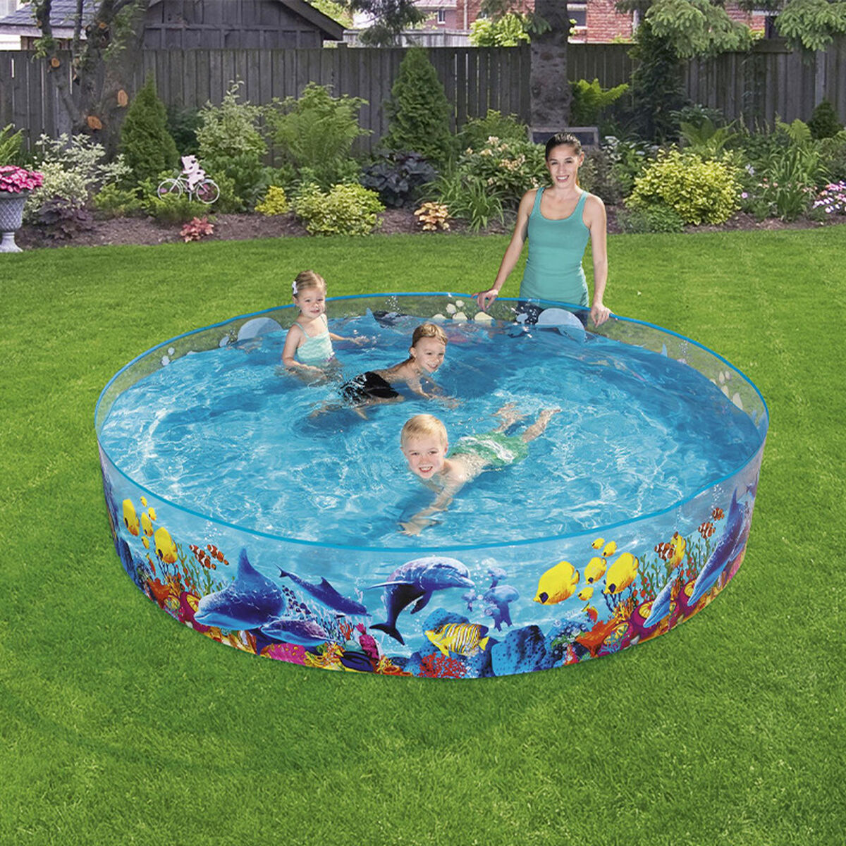 Piscina Gonfiabile per Bambini Shine Inline 244 x 46 cm Marino