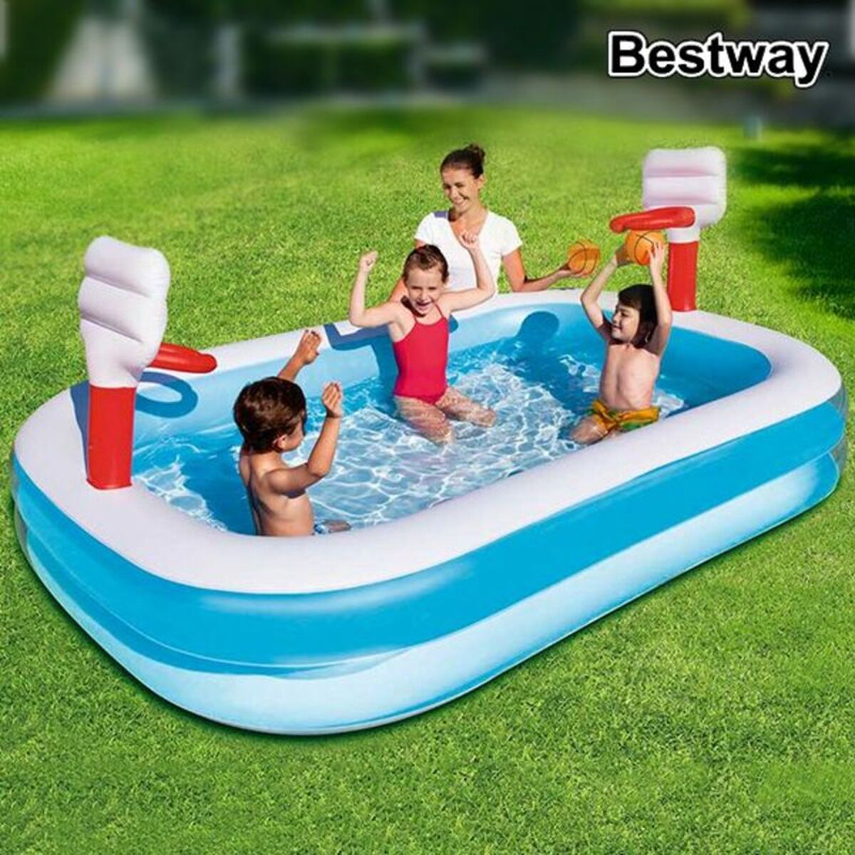 Piscina Gonfiabile per Bambini Bestway 636 L Basket 254 x 168 x 102 cm