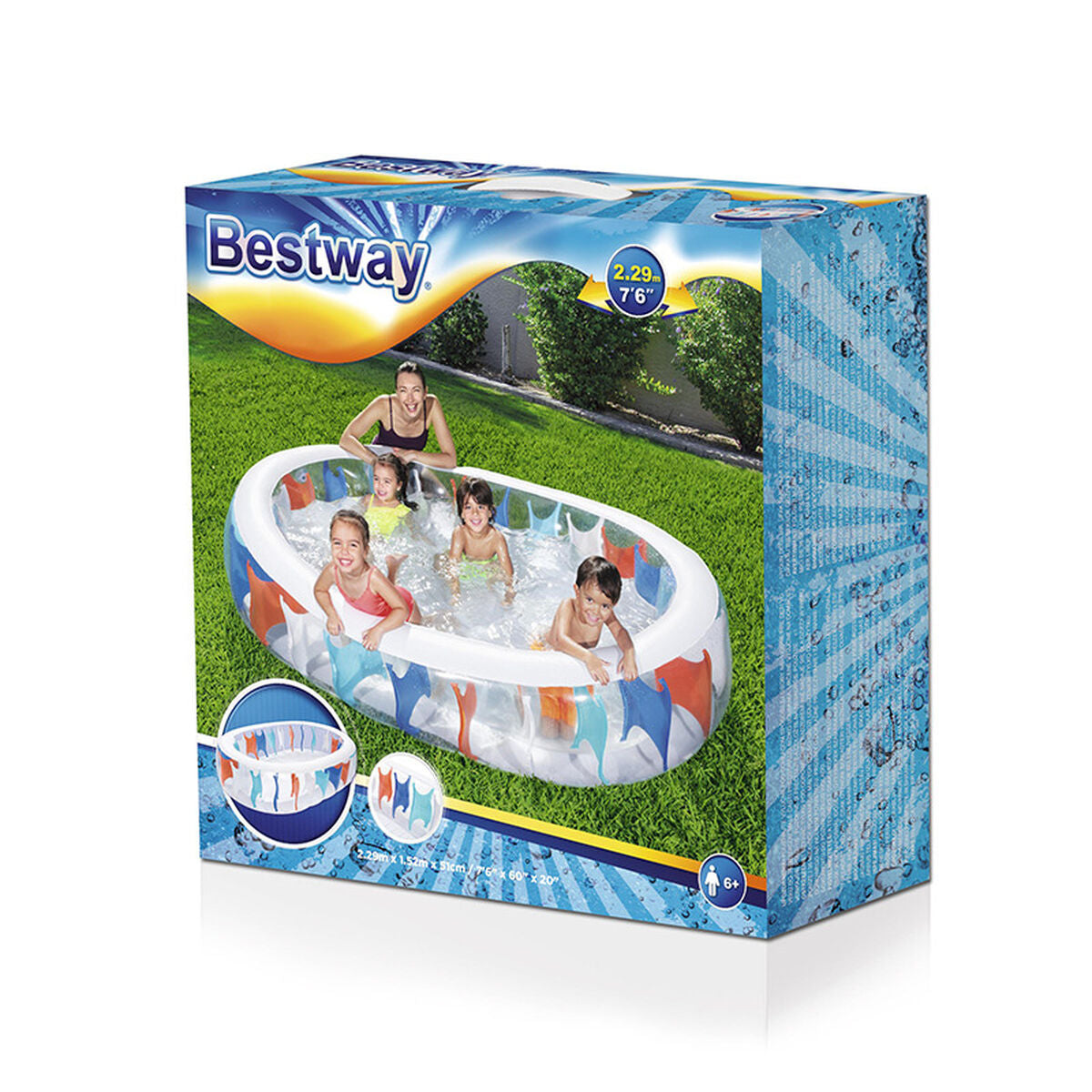 Piscina Gonfiabile Bestway 229 x 152 x 51 cm Azzurro