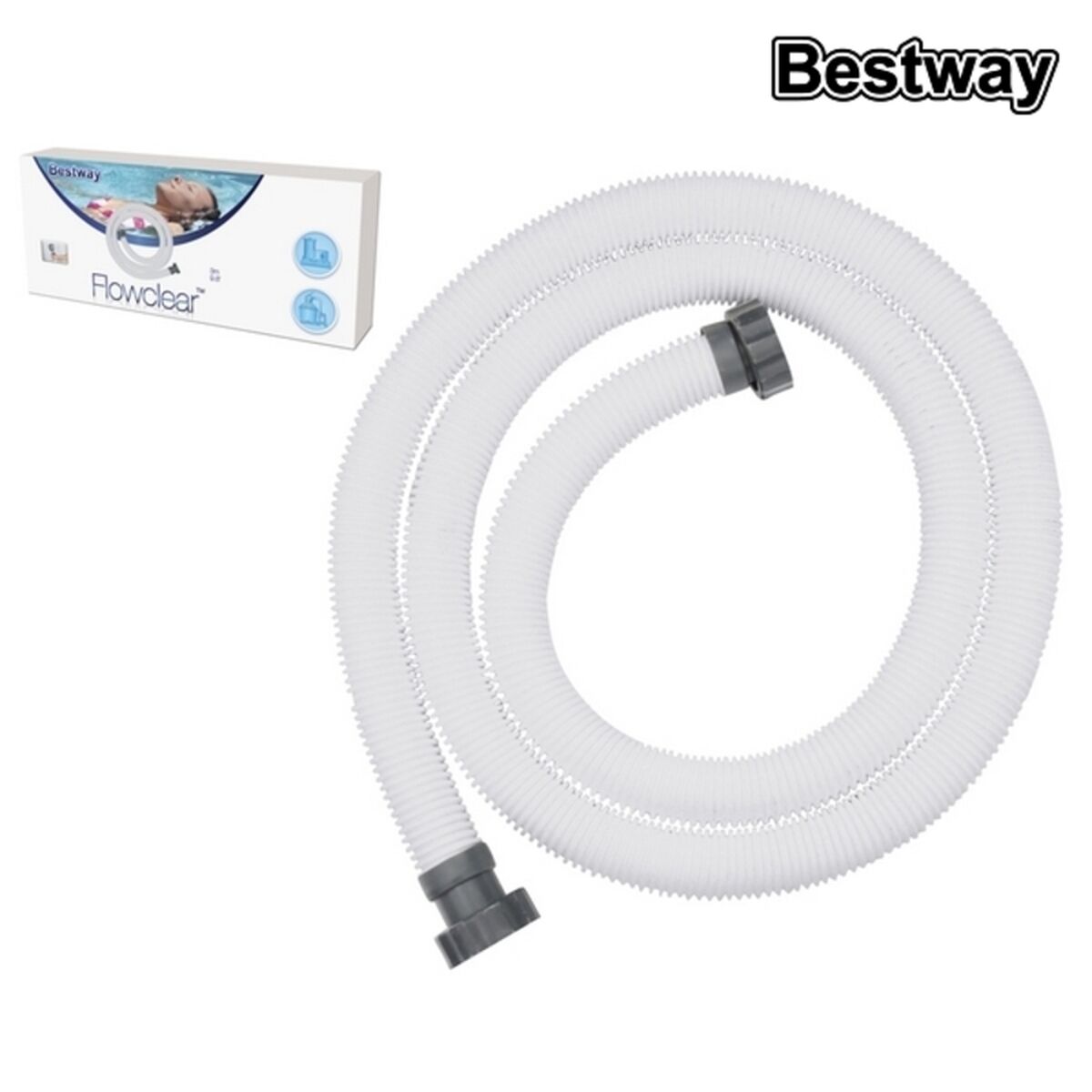 Tubo per Filtro di Depurazione C/C. MANGUERA 3MX38MM Bestway 3 m Ø 3,8 mm