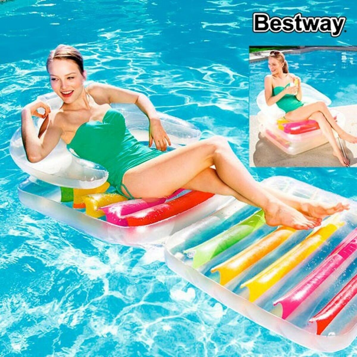 Poltrona da Piscina Gonfiabile Bestway 201 x 89 cm