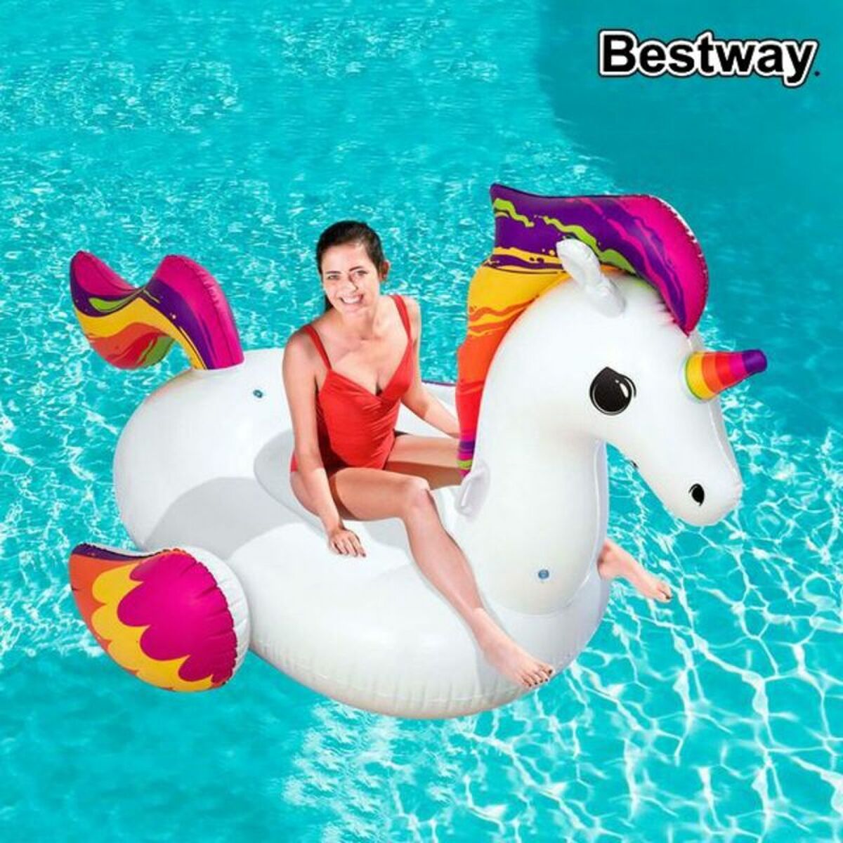 Figura Gonfiabile per Piscina Bestway 164 x 224 cm Unicorno