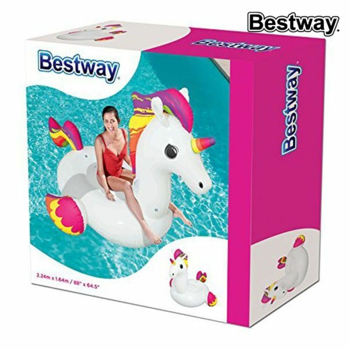 Figura Gonfiabile per Piscina Bestway 164 x 224 cm Unicorno